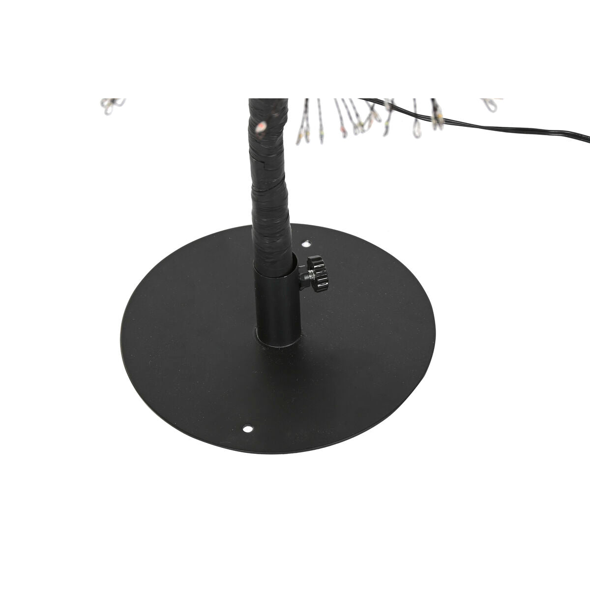 Musta Metallinen Joulupuu LED-valoilla 120 cm