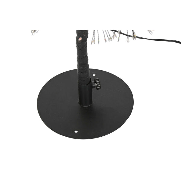 Musta Metallinen Joulupuu LED-valoilla 120 cm