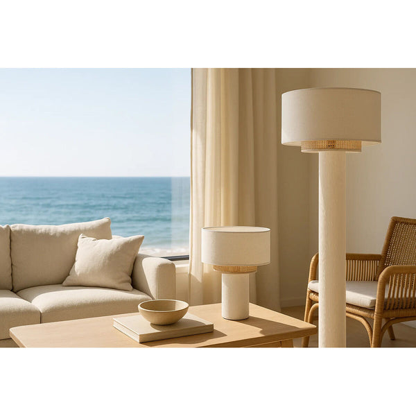 Esprit Pöytälamppu Valkoinen ja Luonnollinen