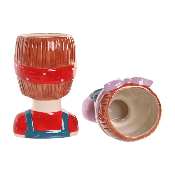 Home ESPRIT Moniväriset Keramiset Kukkaruukut 2 kpl