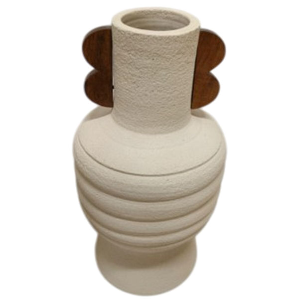 Maljakko Mangopuusta Ruskea Beige Terrakotta