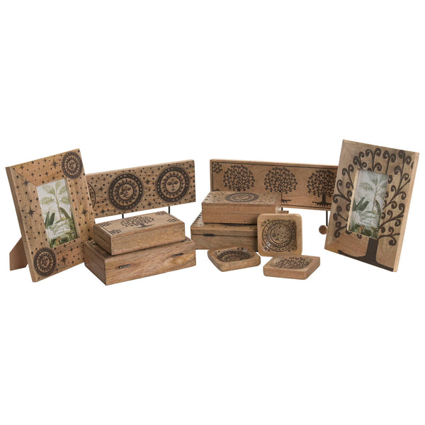 Mangopuutarjotin 2-osainen, ruskea