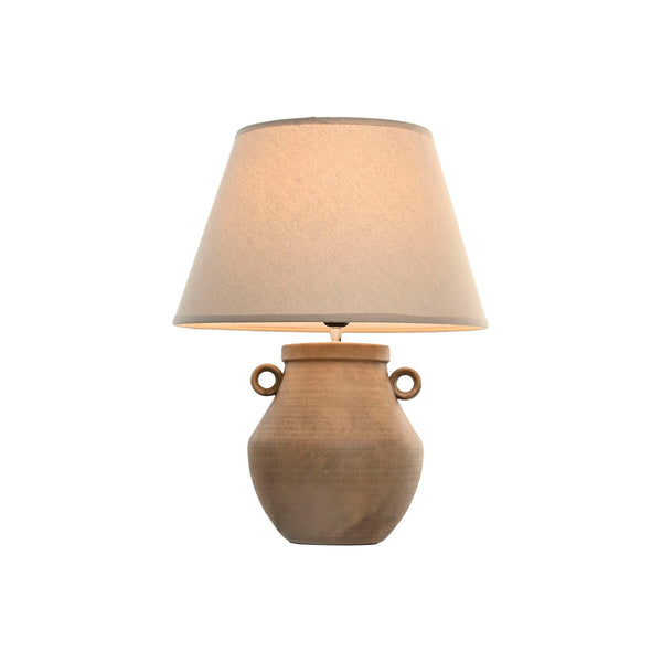 Beige Lampunvarjostin Pellava ja Metalli