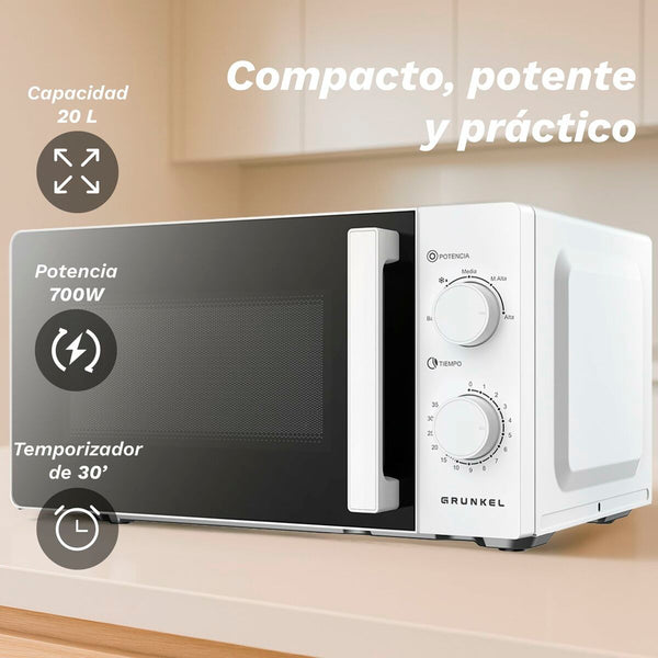 Grunkel MW-20EASY mikroaaltouuni 700 W, 20 L