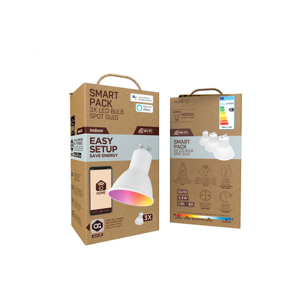 Älykäs Polttimo Muvit iO 3-pack GU10 Wi-Fi LED