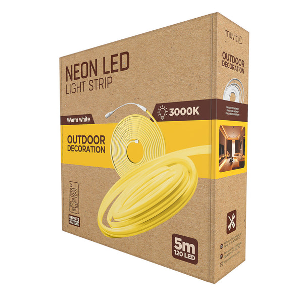 LED-nauha 5m lämmin valkoinen neon