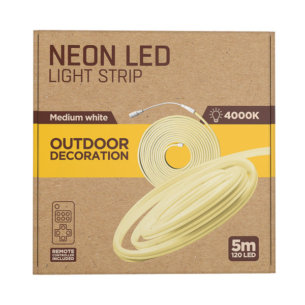 Läpinäkyvä 5 m Neon LED-nauha