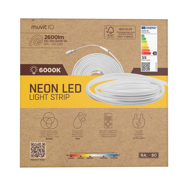 Muvit iO LED-nauhat 5 m kylmä valkoinen