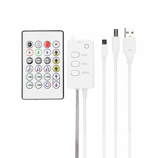 KSIX 10m RGB LED-nauhat kaukosäätimellä