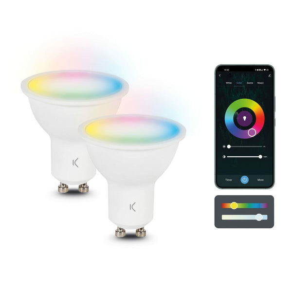 KSIX LED-lamppu GU10 Bluetooth 5,5 W