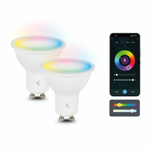 KSIX LED-lamppu GU10 Bluetooth 5,5 W