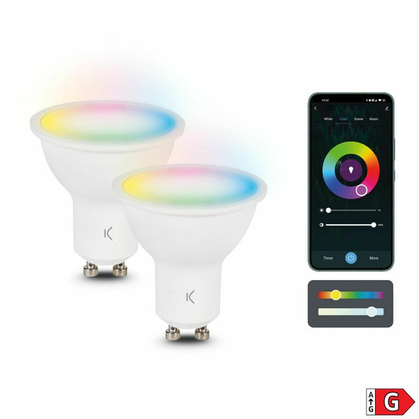 KSIX LED-lamppu GU10 Bluetooth 5,5 W