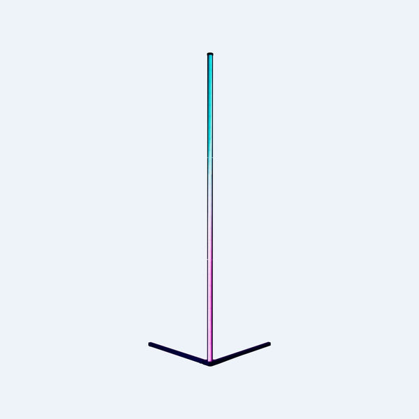 KSIX LED-lattialamppu 12 W, 140 cm, musta