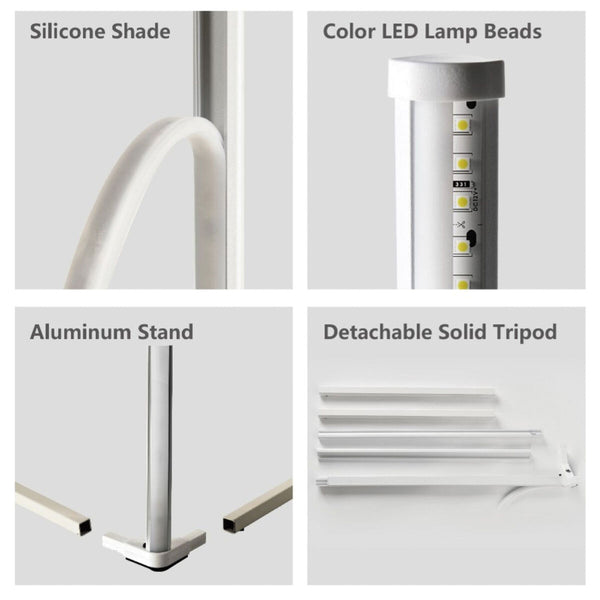 KSIX LED-lattialamppu 12 W, 140 cm, musta