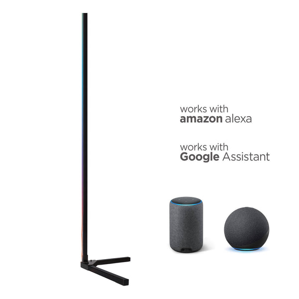 KSIX LED-lattialamppu 12 W, 140 cm, musta