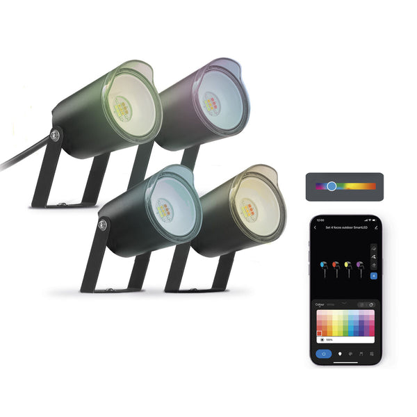 KSIX SmartLED älykäs LED-valonheitin 3000K musta