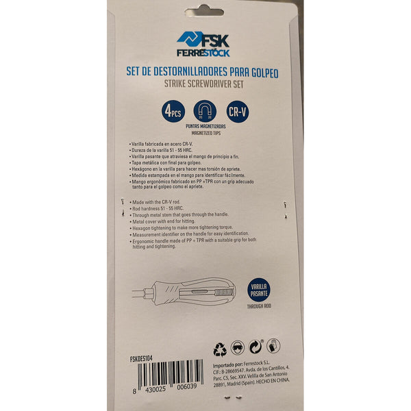 Ferrestock 4-osainen ruuvimeisselisetti