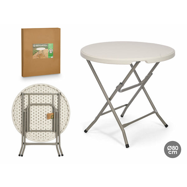 Ibergarden Taitettava Sivupöytä Valkoinen Harmaa