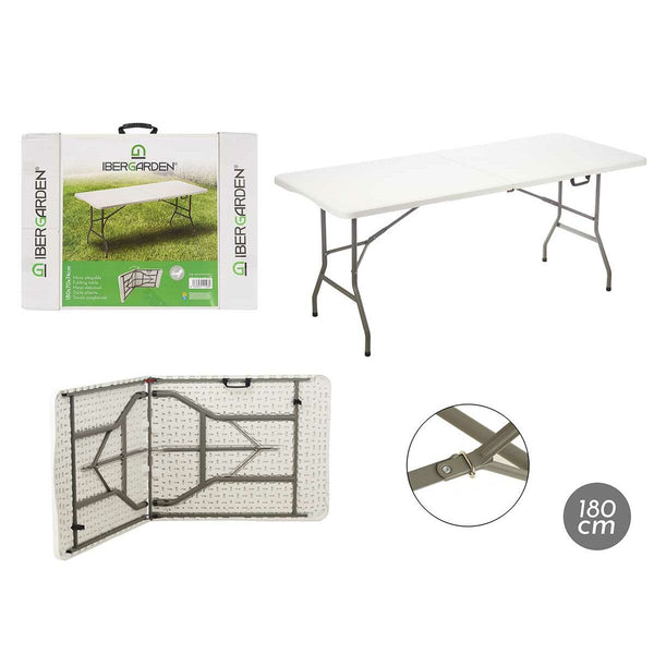 Ibergarden Taitettava Pöytä Valkoinen Harmaa