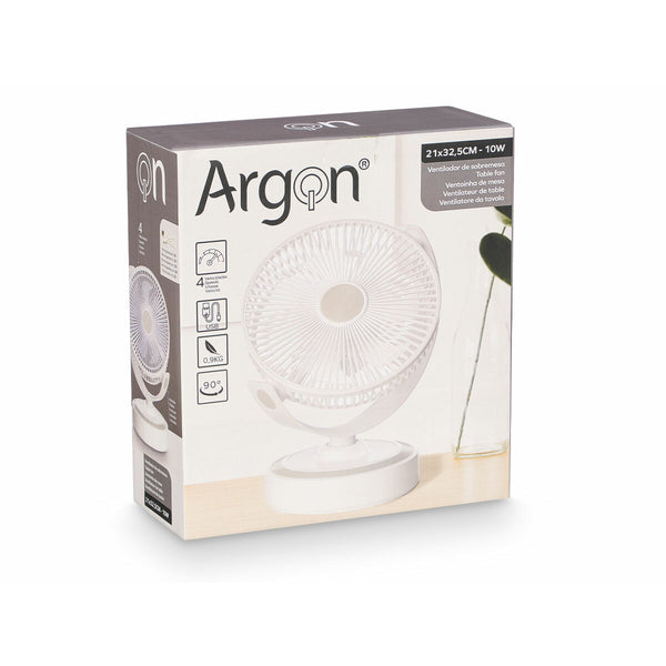 Argon Valkoinen Pöytätuuletin 10 W