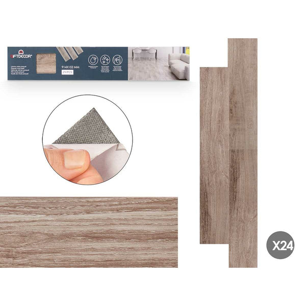 Gift Decor Harmaa Vinyylilattia 24 osaa
