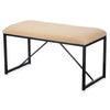Beige Penkki Metalli ja Kangas 81x42x38 cm