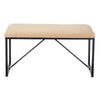 Beige Penkki Metalli ja Kangas 81x42x38 cm