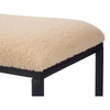 Beige Penkki Metalli ja Kangas 81x42x38 cm