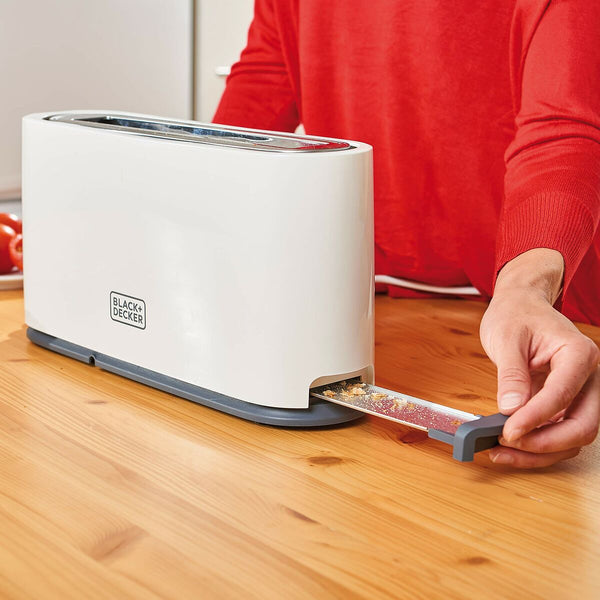 Black & Decker leivänpaahdin, 1000 W, valkoinen - Vuodevaatteet.fi