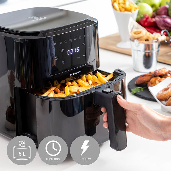 InnovaGoods Airfryer vaa'alla 5L Musta - Vuodevaatteet.fi