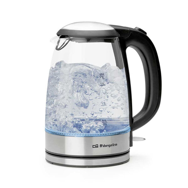 Orbegozo musta vedenkeitin 1,7 L - Vuodevaatteet.fi