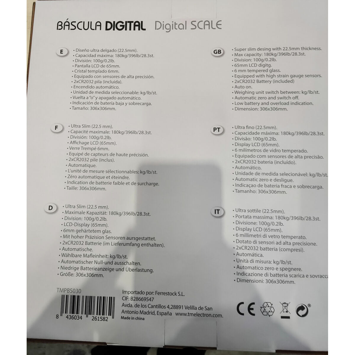 TM Electron digitaalinen henkilövaaka valkoinen