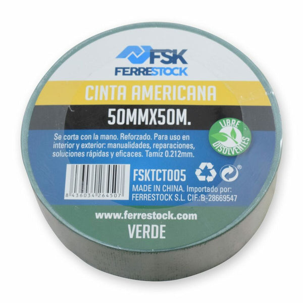 Ferrestock Vihreä Ilmastointiteippi 50 mm x 50 m