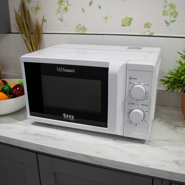TM Electron Valkoinen Mikroaaltouuni Grillillä 700W 20L - Vuodevaatteet.fi