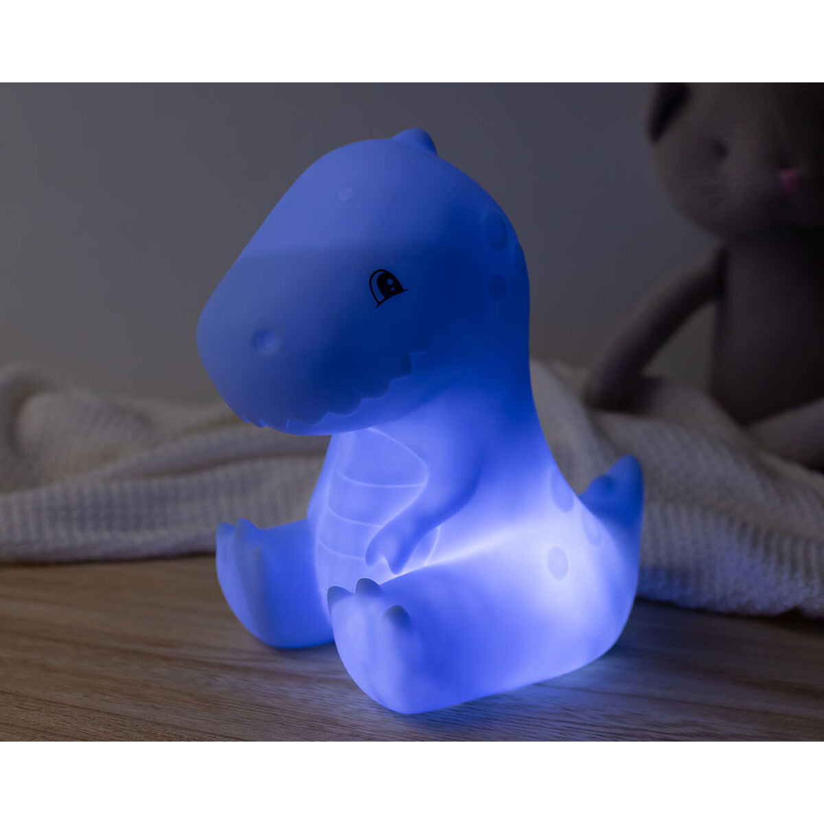 Sininen Dinosaurus Yövalo Lapsille