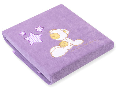 Vauvan Fleecepeitto - Teddy Bear With Stars Lila