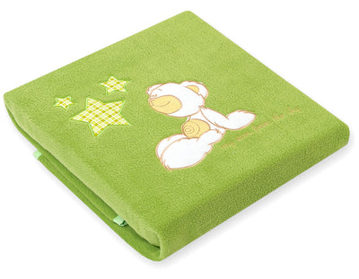 Vauvan Fleecepeitto - Teddy Bear With Stars Green