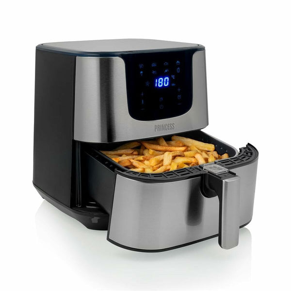 Princess Airfryer 1700W 5,5L Hopeinen - Vuodevaatteet.fi