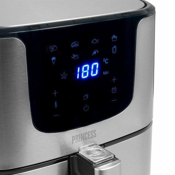 Princess Airfryer 1700W 5,5L Hopeinen - Vuodevaatteet.fi
