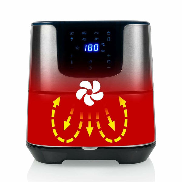 Princess Airfryer 1700W 5,5L Hopeinen - Vuodevaatteet.fi