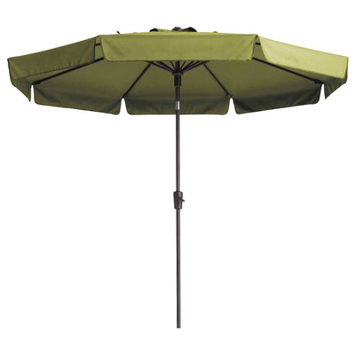 Puutarha-aurinkovarjo Flores Luxe 300 cm pyöreä salvianvihreä