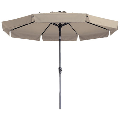 Puutarha-aurinkovarjo Flores Luxe 300 cm pyöreä ecru