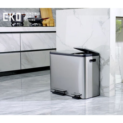 EKO Poljinroskakori EcoCasa 3x15 l matta hopea