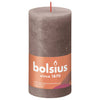 Bolsius Pilarikynttilät Shimmer 4 kpl rustiikkinen 130x68 mm harmaa