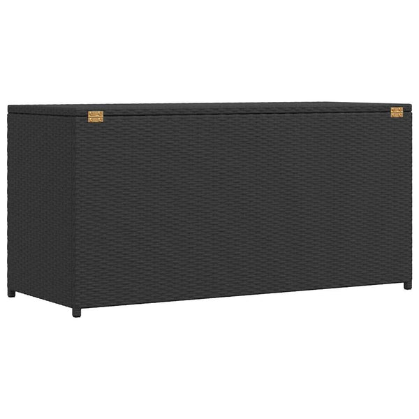 Musta puutarhan säilytyslaatikko Gioga 120x50x60cm (polyrottinki)