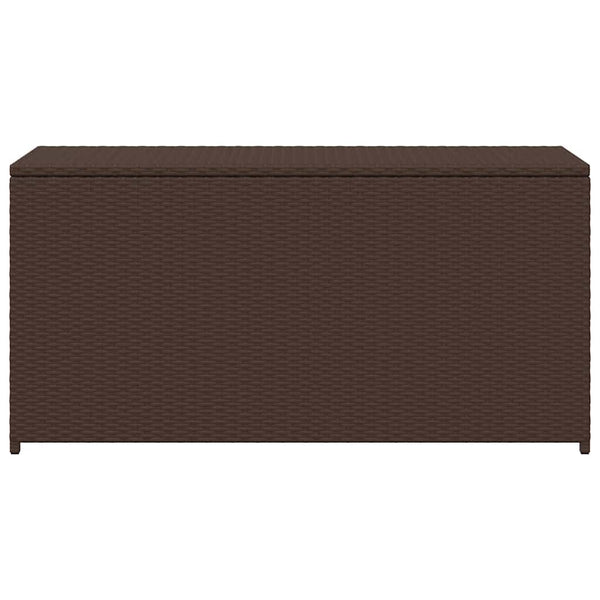 Ruskea puutarhan säilytyslaatikko Gioga 120x50x60cm (polyrottinki)