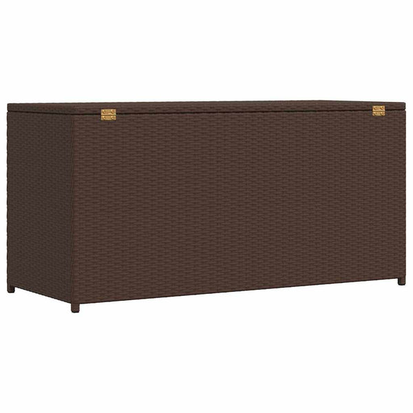 Ruskea puutarhan säilytyslaatikko Gioga 120x50x60cm (polyrottinki)