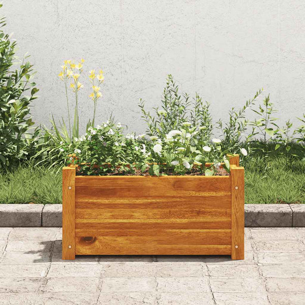 Puutarhan korotettu kukkalaatikko akaasiapuu Cadita 50x25x25cm