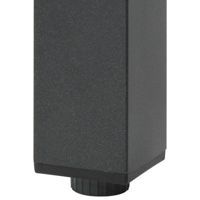 Musta puutarhapöytä Nihat 80x80x74cm (alumiini ja lasi)