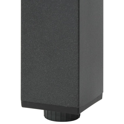 Musta puutarhapöytä Nihat 150x90x74cm (alumiini ja lasi)